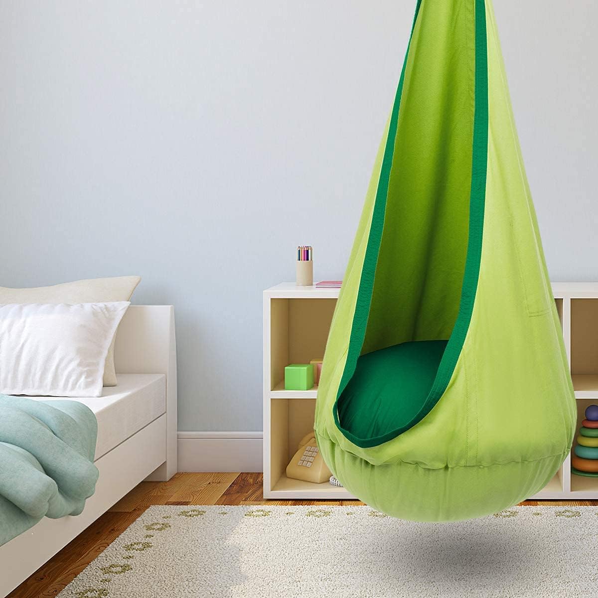 Kinderhangstoel voor Binnen & Buiten – Comfortabele Schommelstoel met Kussen | CocoonNest van HushPlay