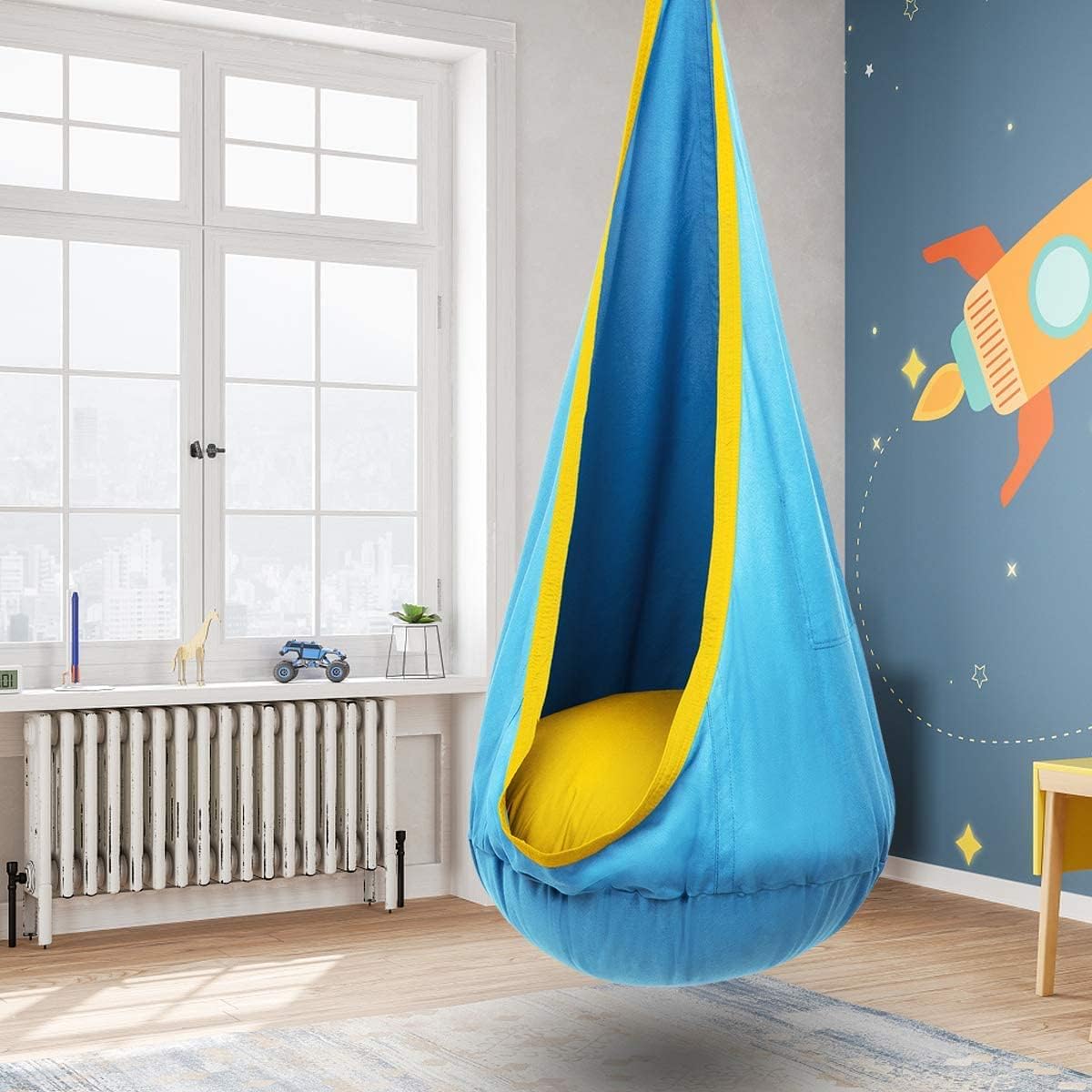 Kinderhangstoel voor Binnen & Buiten – Comfortabele Schommelstoel met Kussen | CocoonNest van HushPlay