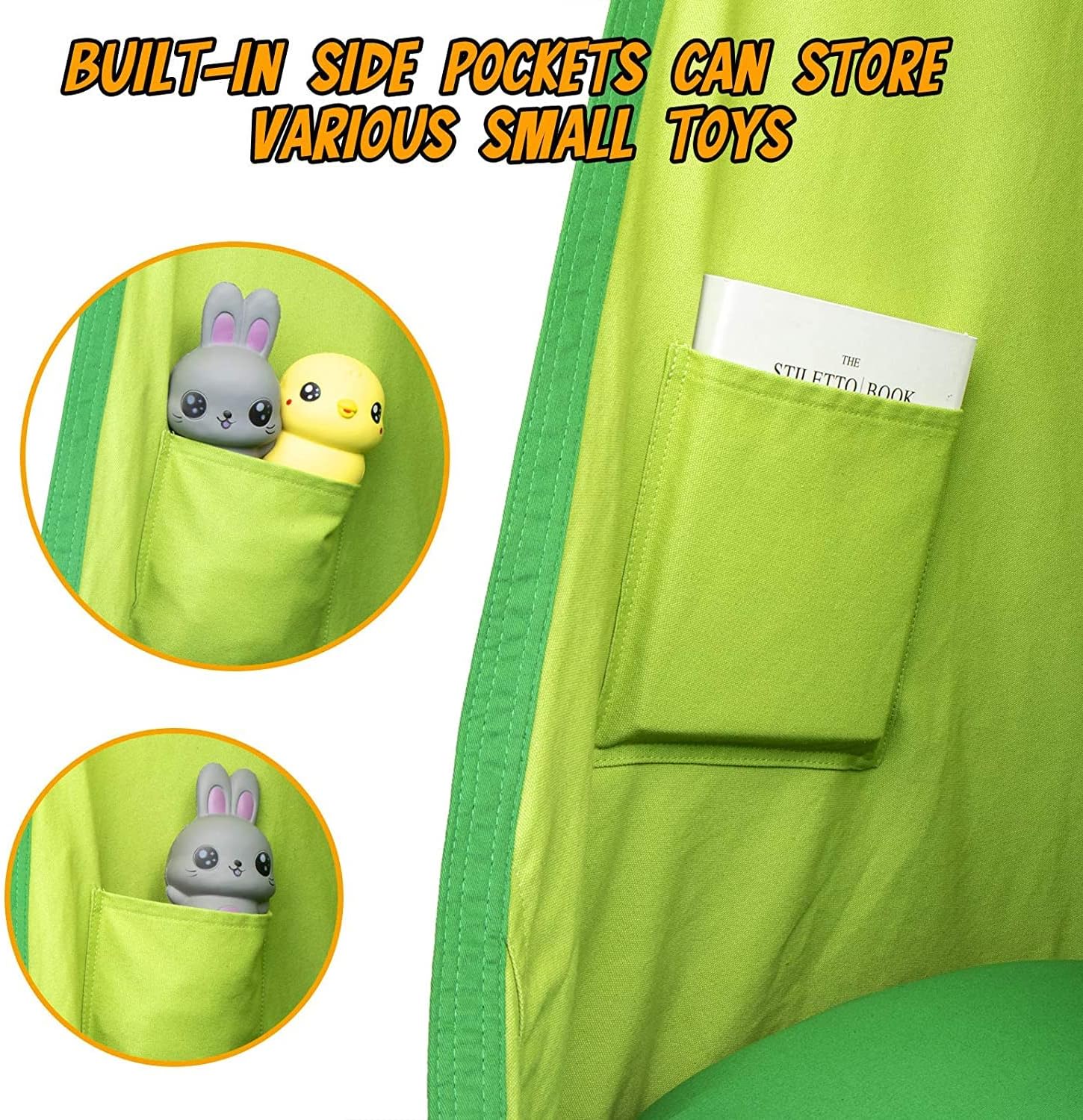 Kinderhangstoel voor Binnen & Buiten – Comfortabele Schommelstoel met Kussen | CocoonNest van HushPlay