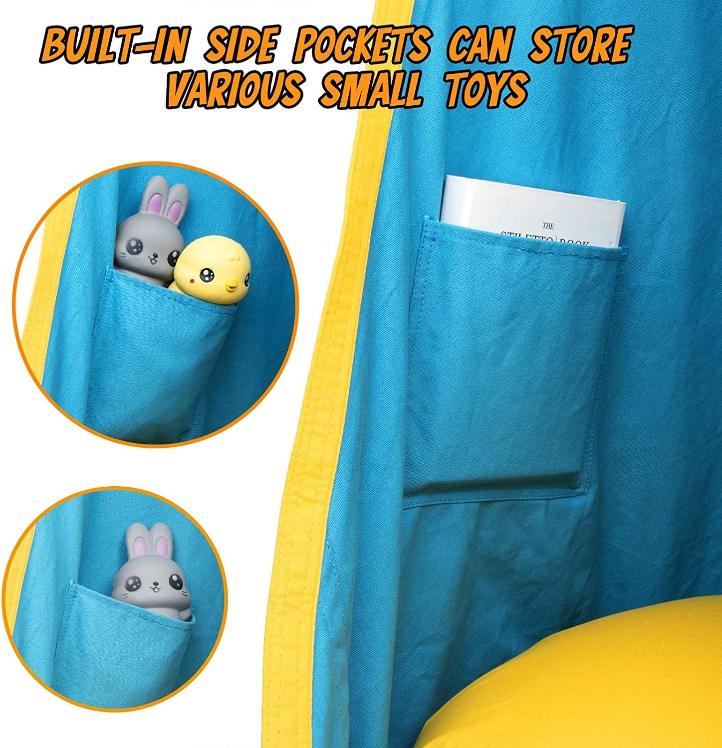 Kinderhangstoel voor Binnen & Buiten – Comfortabele Schommelstoel met Kussen | CocoonNest van HushPlay