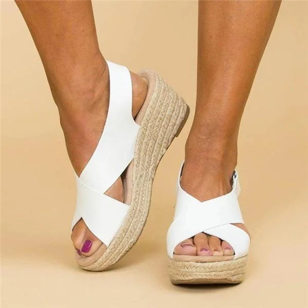 EvoWear | Orthopaedic Wedge Espadrilles in Taupe