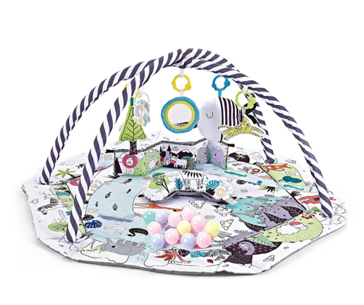 SensoryHaven™ 8-in-1 Baby Speelkleed met 6 Speeltjes – Stimulatie van Zintuigen en Motoriek voor Baby’s