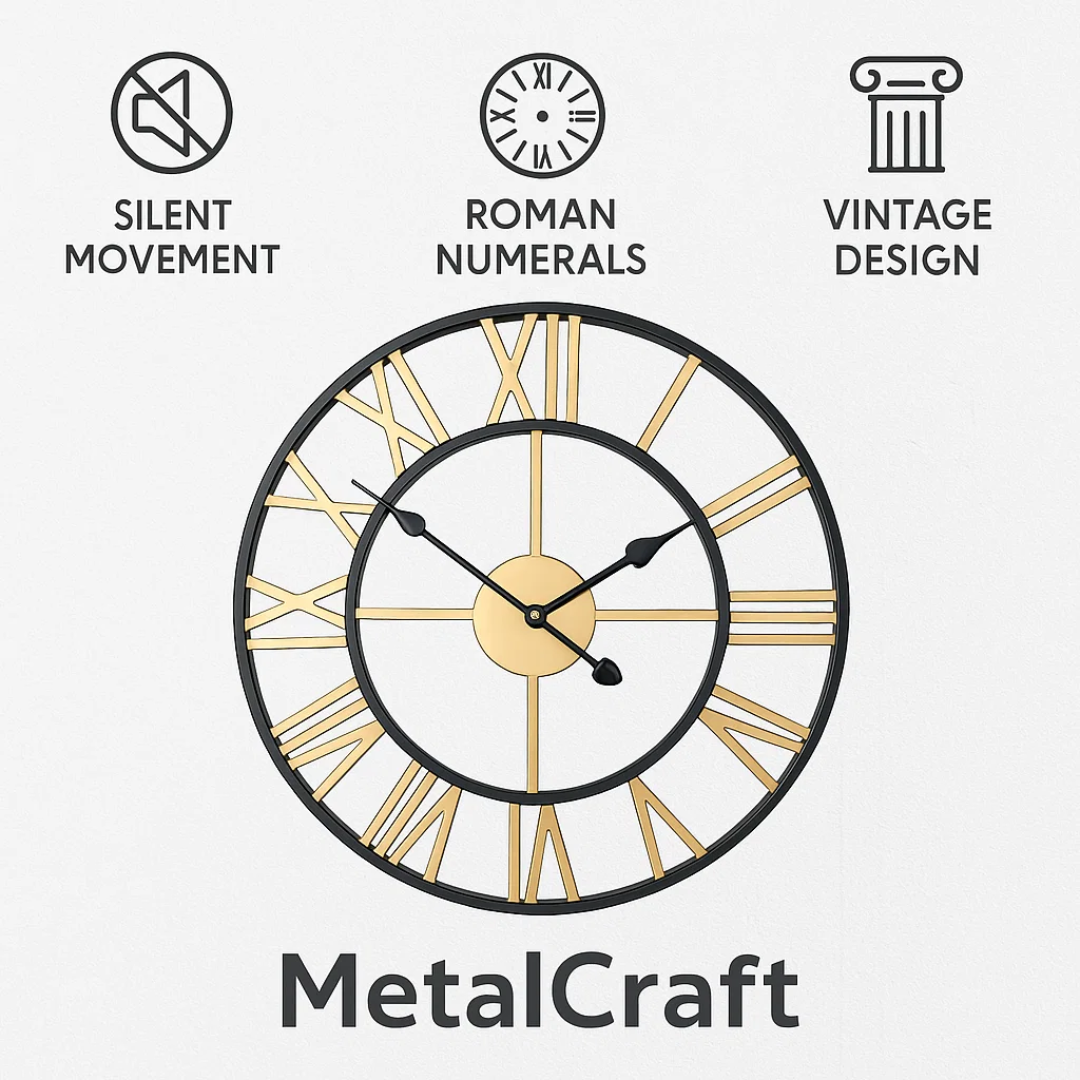 MetalCraft | Vintage & Elegant Wall Clock