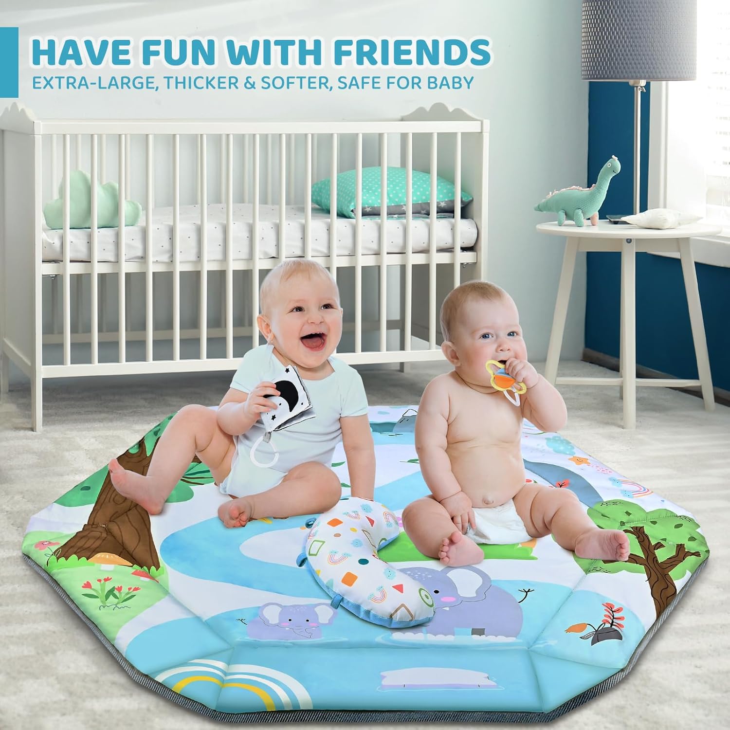 SensoryHaven™ 8-in-1 Baby Speelkleed met 6 Speeltjes – Stimulatie van Zintuigen en Motoriek voor Baby’s