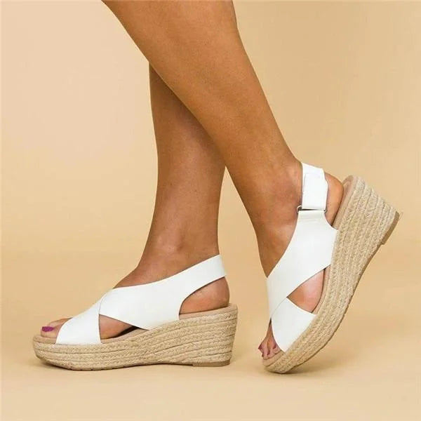 EvoWear | Orthopaedic Wedge Espadrilles in Taupe