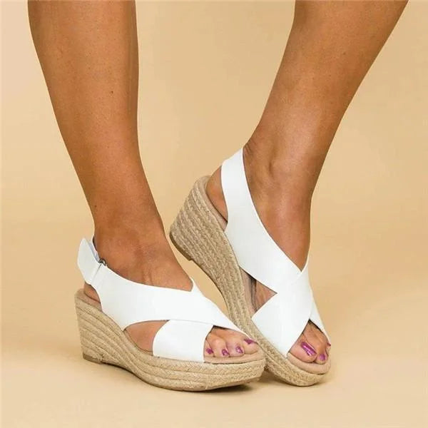 EvoWear | Orthopaedic Wedge Espadrilles in Taupe