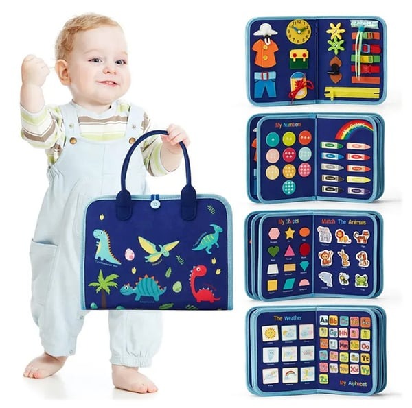 Montessori Educational Book for Children | Learn to Dress Independently & Improve Motor Skills | Safe and Durable | Suitable from 1 Year Old